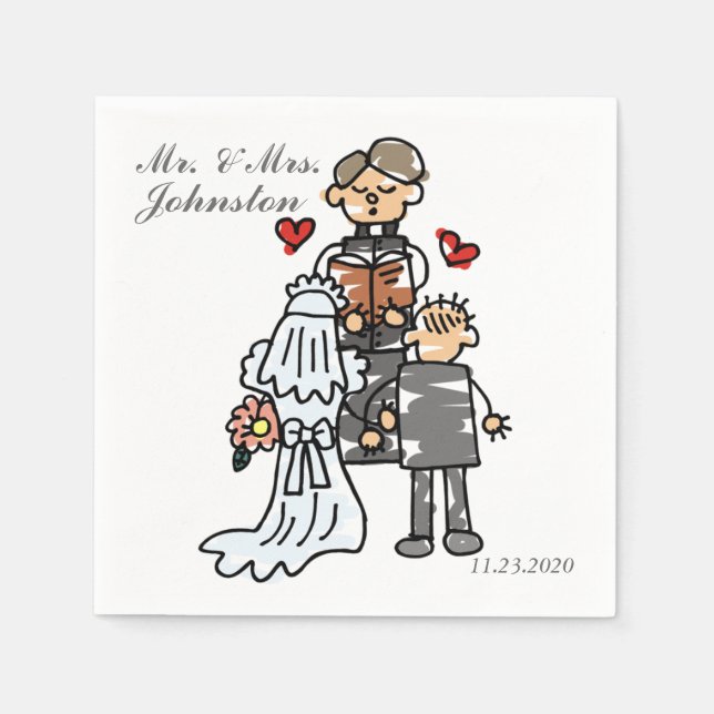 Funny Wedding Napkins (Front)