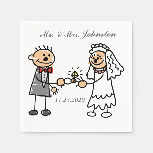 Funny Wedding Napkins (Front)