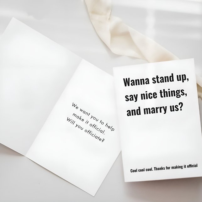 Funny Wedding Officiant Proposal Card Hilarious  (Funny Wedding Officiant Proposal Card Hilarious)