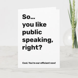 Funny Wedding Officiant Proposal Greeting Card