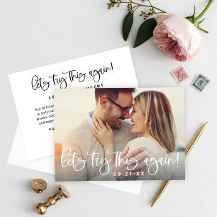 Funny Wedding Postponement Lets Try This Again Save The Date