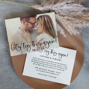 Funny Wedding Postponement Lets Try This Again Save The Date
