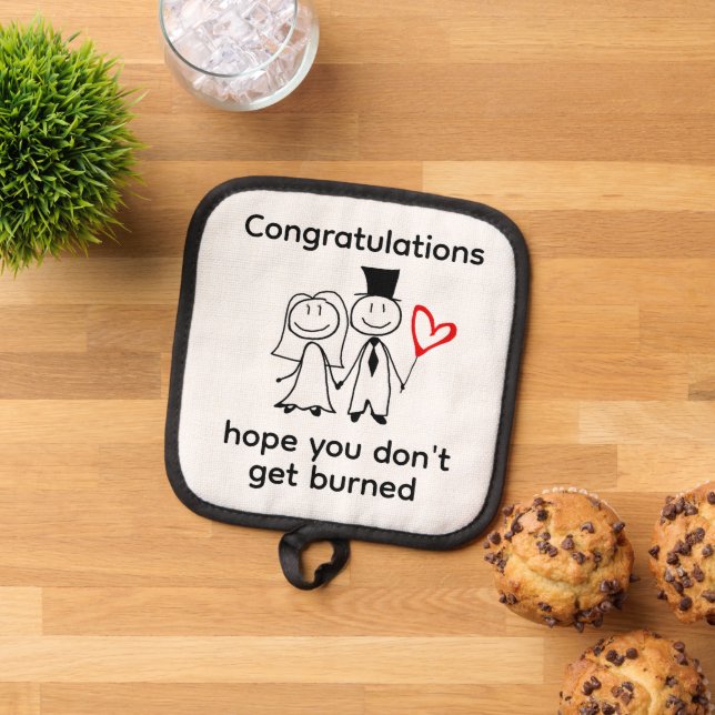 FUNNY WEDDING POT HOLDER (Top Down)