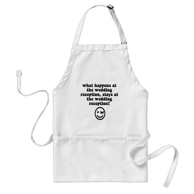 Funny wedding reception adult apron (Front)