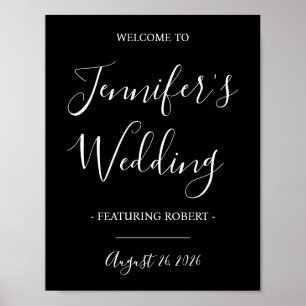 Funny Wedding Reception Welcome Sign, Bride, Groom Poster