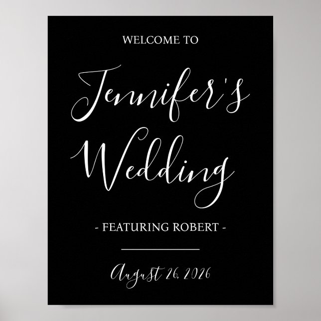 Funny Wedding Reception Welcome Sign, Bride, Groom Poster (Front)