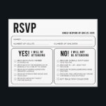 Funny Wedding Response RSVP Postcard<br><div class="desc">This postcard is a fun way for guests to respond to your wedding. Make one of your stressful wedding planning tasks a little less stressful!</div>