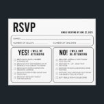 Funny Wedding Response RSVP Postcard<br><div class="desc">This postcard is a fun way for guests to respond to your wedding. Make one of your stressful wedding planning tasks a little less stressful!</div>