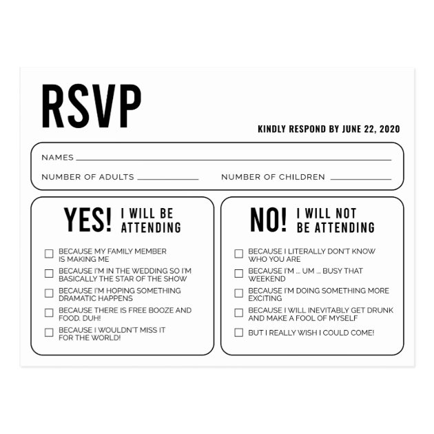 rsvp response rsvp response
