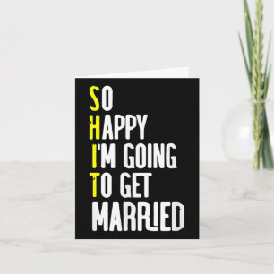 Funny Wedding Sarcastic Groom Bride Engagement Wed Card