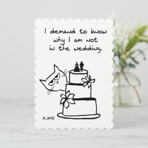 Funny Wedding Shower Invitation for Cat Lovers Zazzle