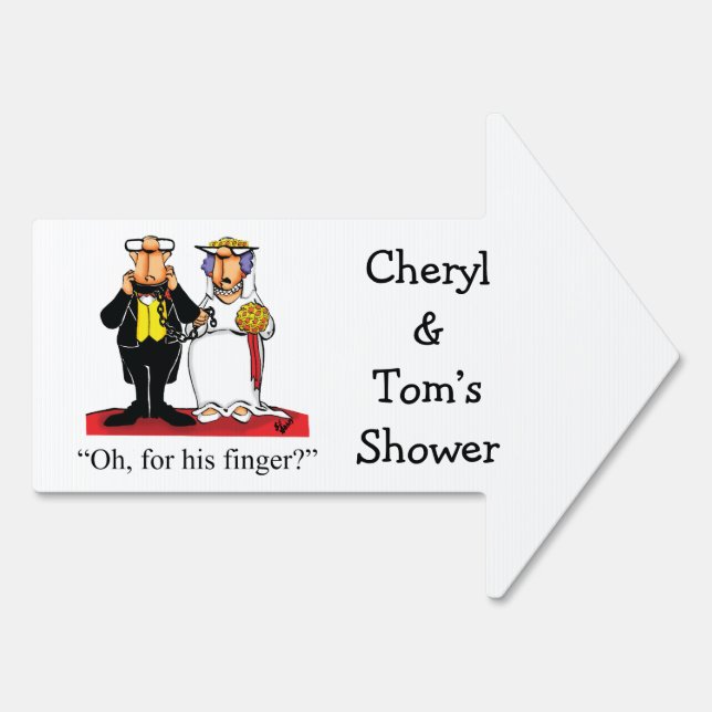 Funny Wedding Shower Sign (Back)