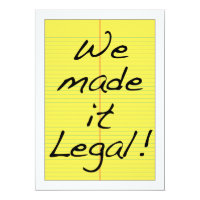 Funny Wedding We Made it Legal Invitation