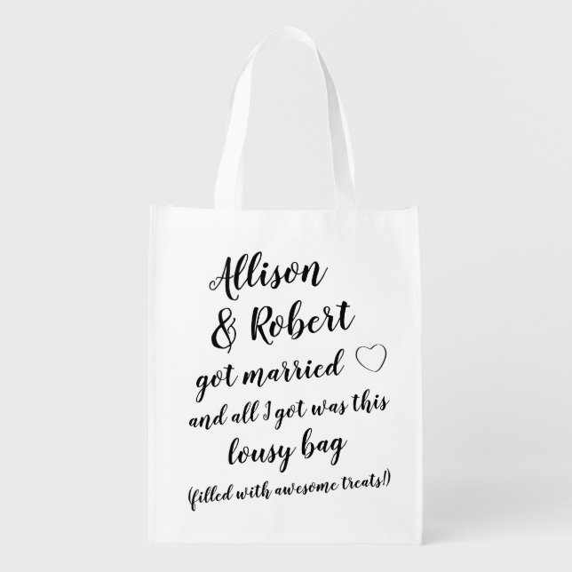 Funny Wedding Welcome Bag for Out of Town Guests (Front)