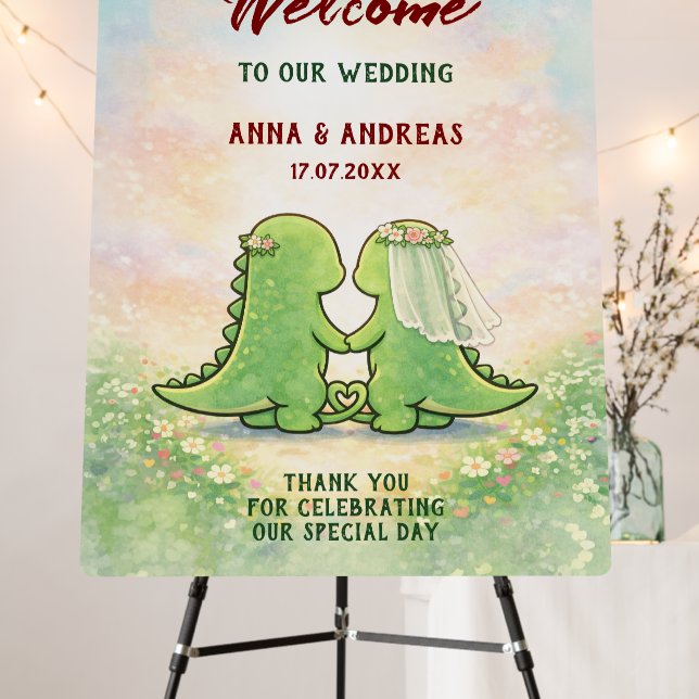 Funny Wedding Welcome Sign  (In Situ (Stand))