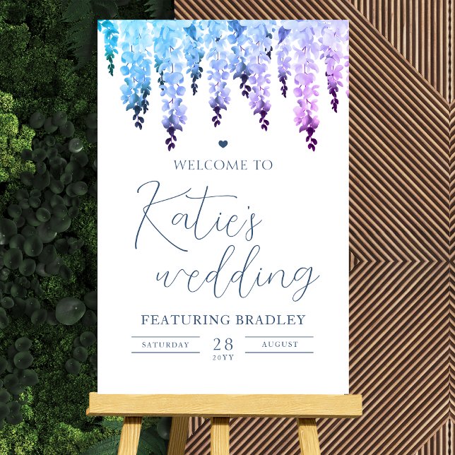 Funny Wedding Welcome Sign Template Modern Floral (Creator Uploaded)