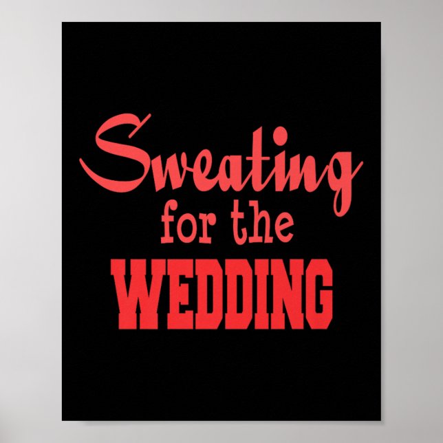 Funny Wedding Workout Premium - Bride Groom Marria Poster (Front)