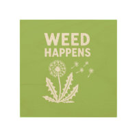 Funny Weed Happens Vintage Dandelion Ink Stamp Art