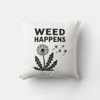 Funny Weed Happens Vintage Dandelion Ink Stamp Art