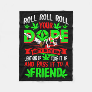Funny Weed T Lover Roll Joint Friend Smoking Short Fleece Blanket