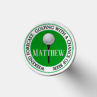Funny Weekend Golf Ball & Tee Golfing Tees