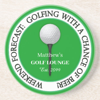 Funny Weekend Golf Lounge / Bar Coaster