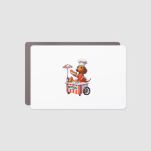 Funny Weenie Dachshund Dog Sausage Hotdog Sandwich Car Magnet