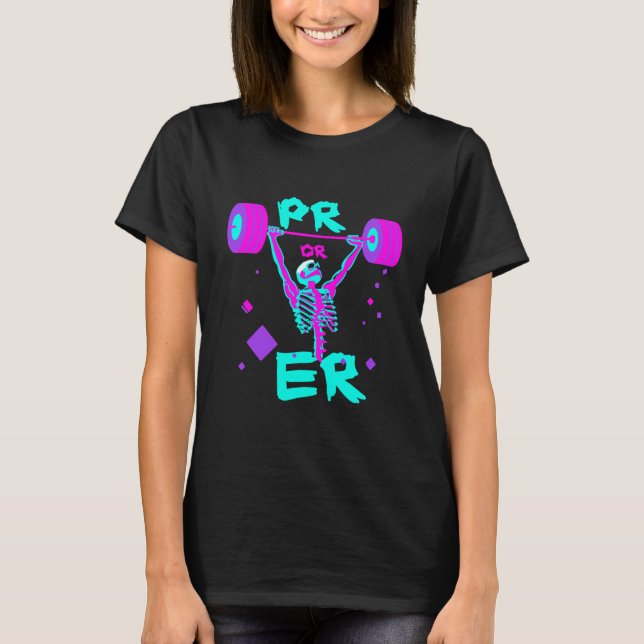 Funny Weight Lifting Power Lifting Vaporwave Meme  T-Shirt (Front)