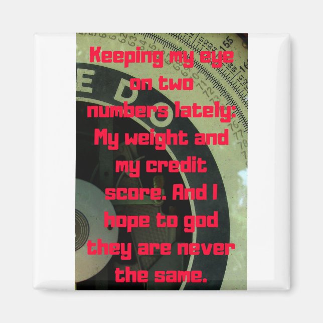 Funny Weight Loss Magnet (Front)