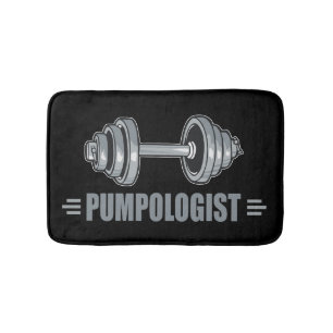 Funny Weightlifting Body Building Bathroom Mat