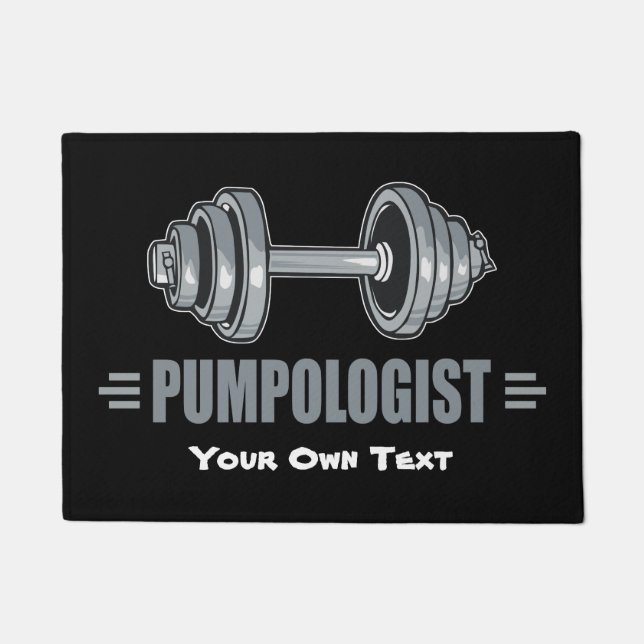 Funny Weightlifting Body Building Doormat (Front)