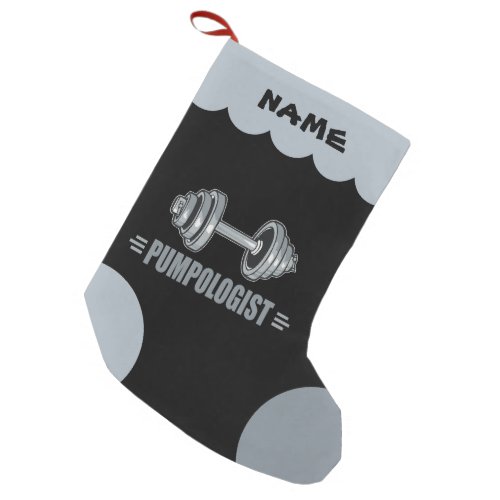 Funny Weightlifting Body Building Small Christmas Stocking