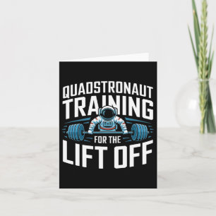 Funny Weightlifting Bodybuilding Gym Fitness Astro Card
