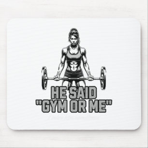 Funny Weightlifting Bodybuilding Saying For Women Mouse Pad