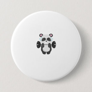 Funny Weightlifting Gym Panda Beast Workout Button