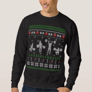 Funny Weightlifting Ugly Christmas Sweater