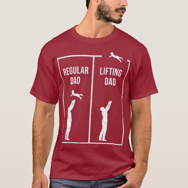 Funny Weightlifting Workout Fitness Father Gym I T-Shirt (Front)