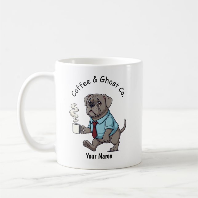 Funny Weimaraner Dog Business Suit Coffee  Coffee Mug (Left)