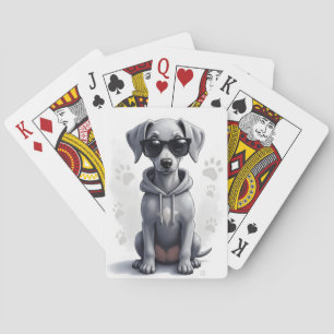 Funny Weimaraner Kawaii Dog Poker Cards