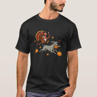 Funny Weimaraner Turkey Autumn Thanksgiving Womens T-Shirt