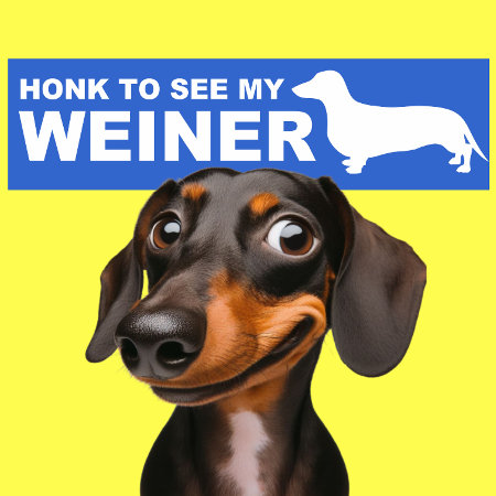 Funny Weiner Dog  (dachshund) Quote Bumper Sticker