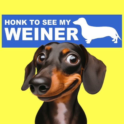Funny Weiner Dog  Dachshund Quote Bumper Sticker