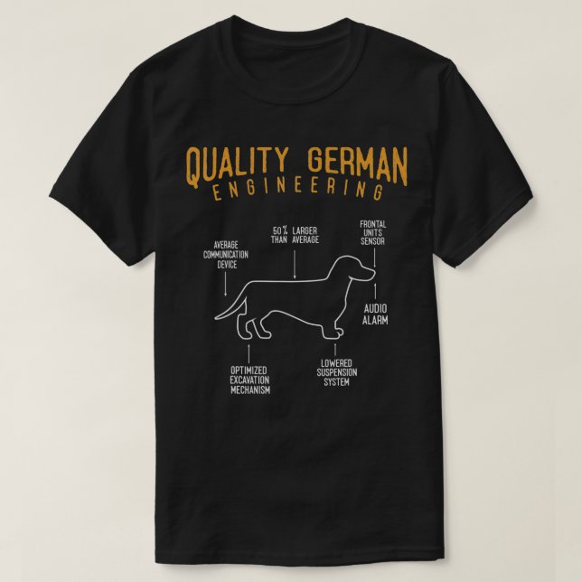 Funny Weiner Dog Joke , Sarcastic German Dachshund T-Shirt (Design Front)