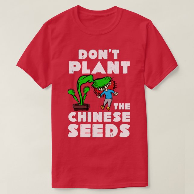 Funny Weird Chinese Seeds in Mail T-Shirt (Design Front)