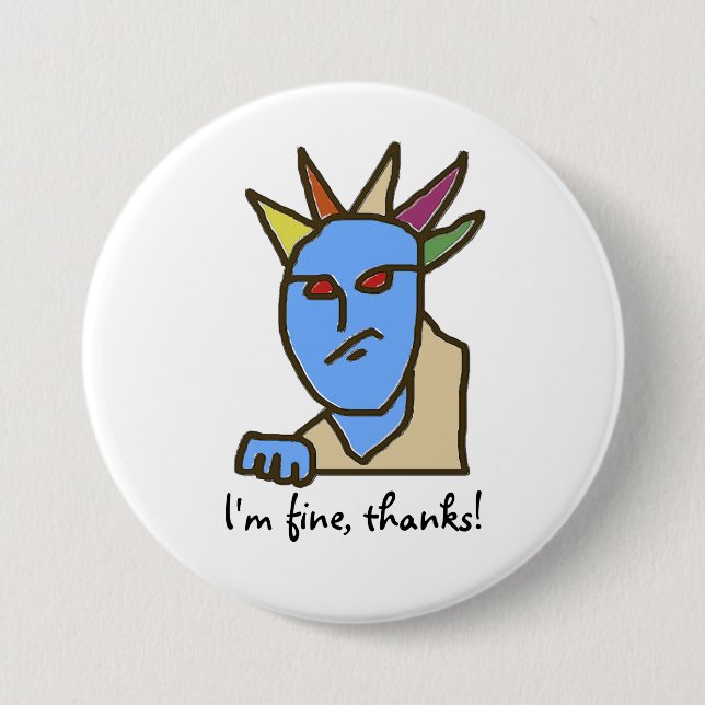Funny WEIRDOS Annoyed Cartoon Pinback Button (Front)
