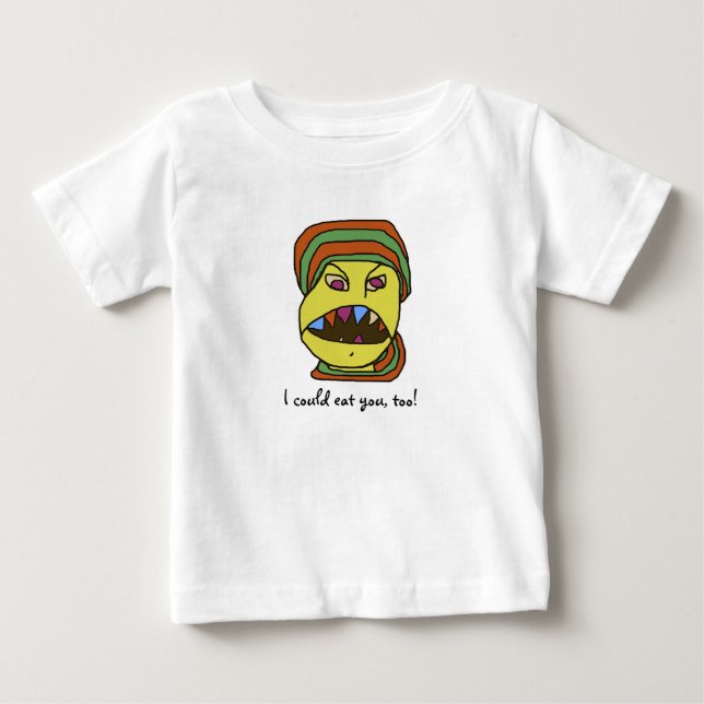 Funny WEIRDOS hungry cartoon Baby T-Shirt (Front)