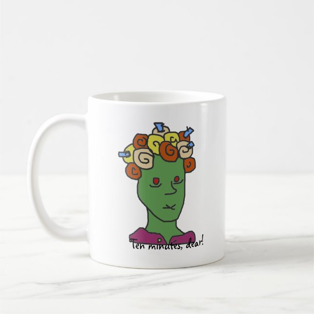 Funny WEIRDOS Sleepy Cartoon Coffee Mug (Left)