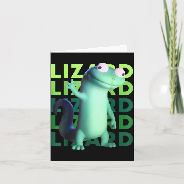 Funny Weirore Lizard Meme _ 3d Surreal Animal  Card (Front)