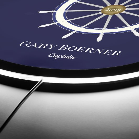 Funny Welcome Aboard Ship's Wheel LED Sign (Edge)