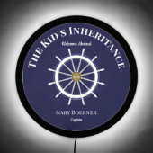 Funny Welcome Aboard Ship's Wheel LED Sign (Front)